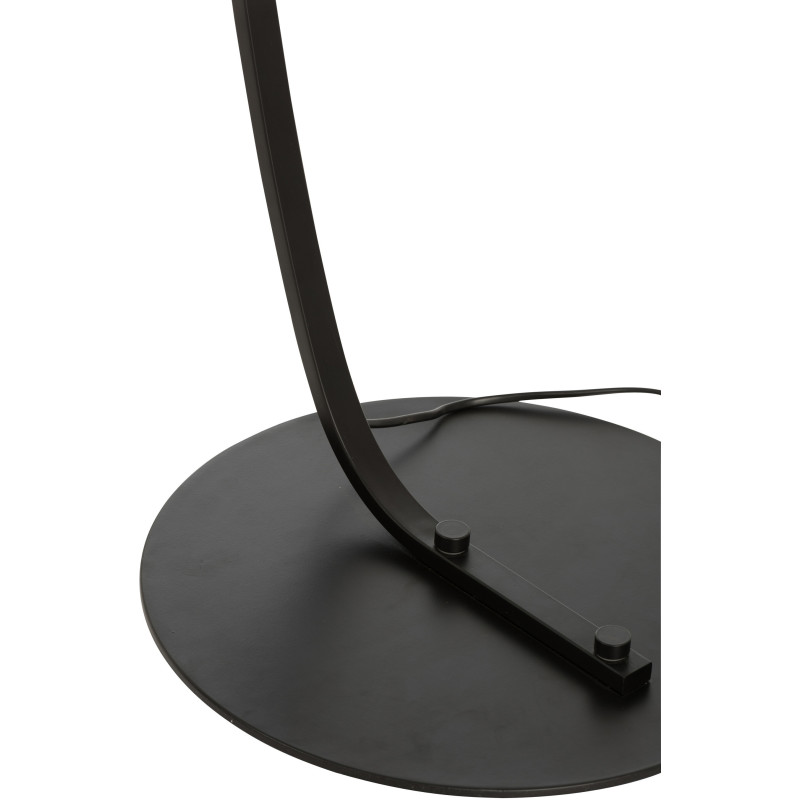Lampadaire sur pied XL Arch en Métal Noir Tissu Noir - 4
