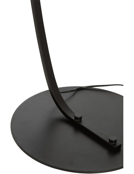 Lampadaire sur pied XL Arch en Métal Noir Tissu Noir - 4