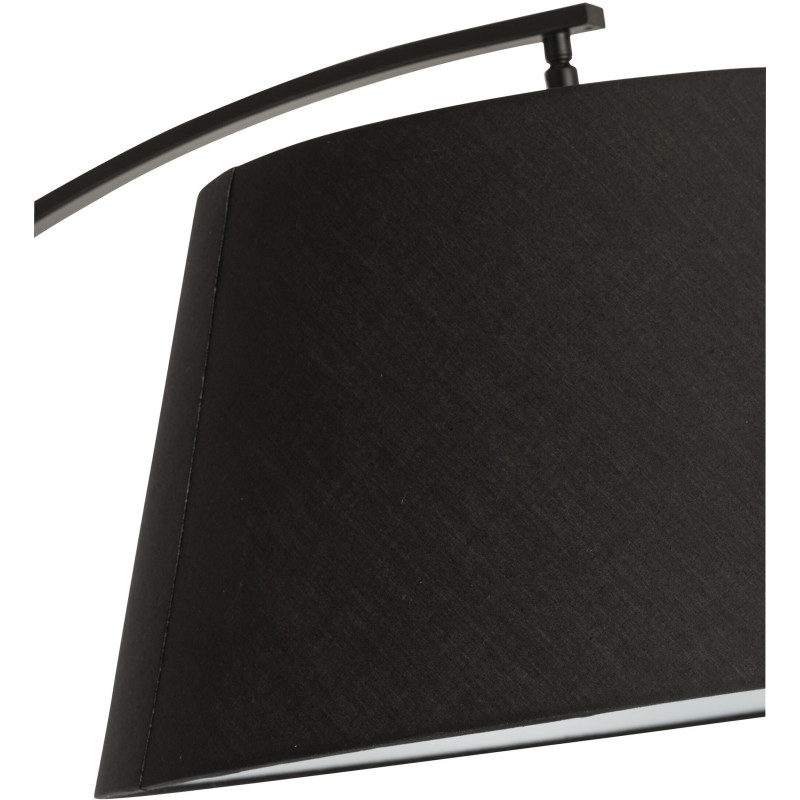 Lampadaire sur pied XL Arch en Métal Noir Tissu Noir - 5