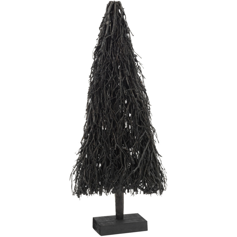 Décoration sur pied XL Sapin de Noël 90 cm en Bois d'eucalyptus Noir - 1