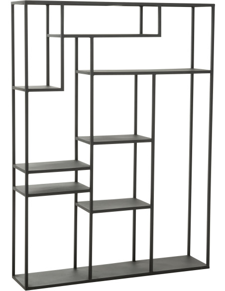 Étagère 9 niveaux Margaux en Métal Noir - 1
