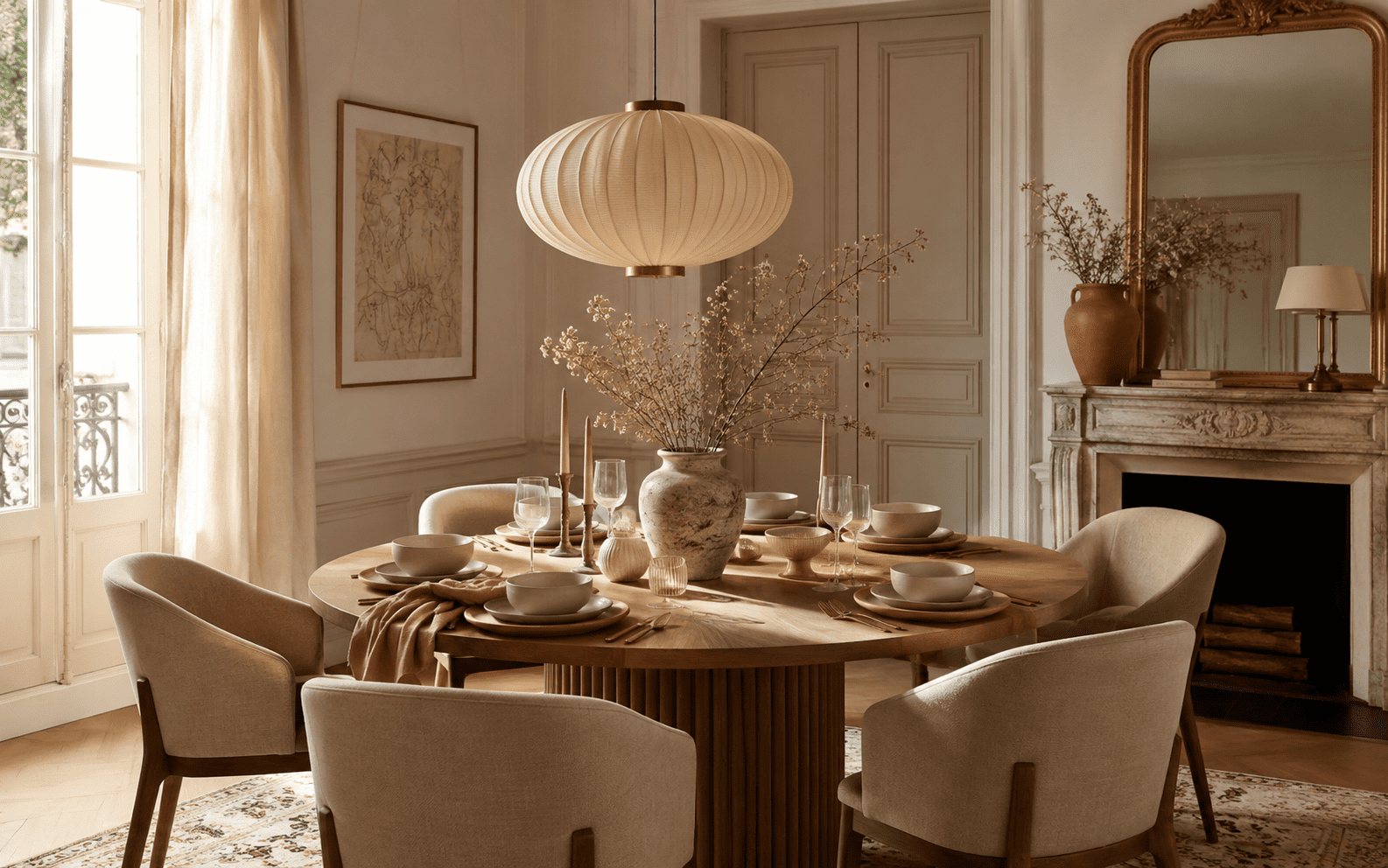 Guide salle à manger 2026 avec table conviviale et décoration chaleureuse