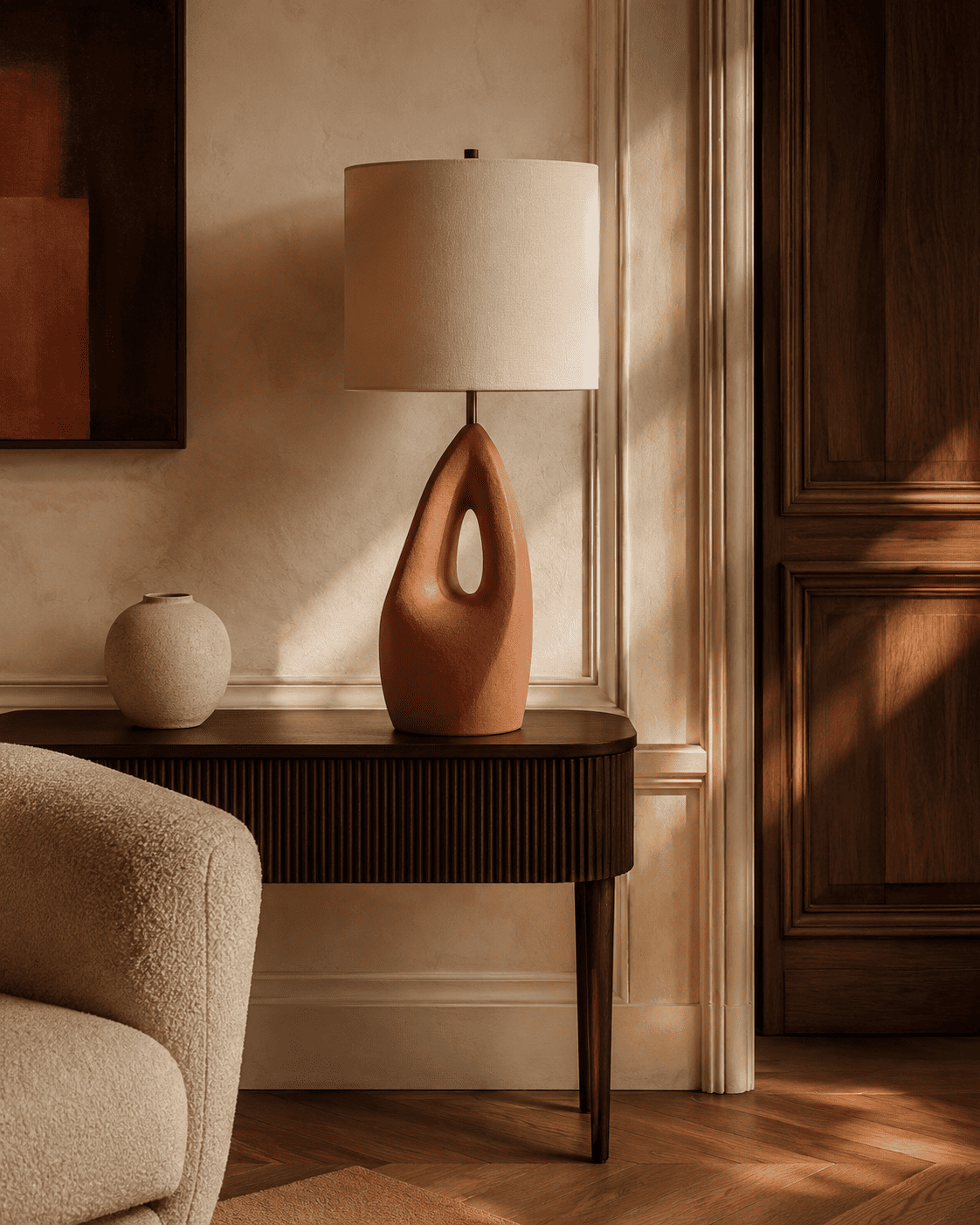 Luminaire design dans une ambiance déco chaleureuse