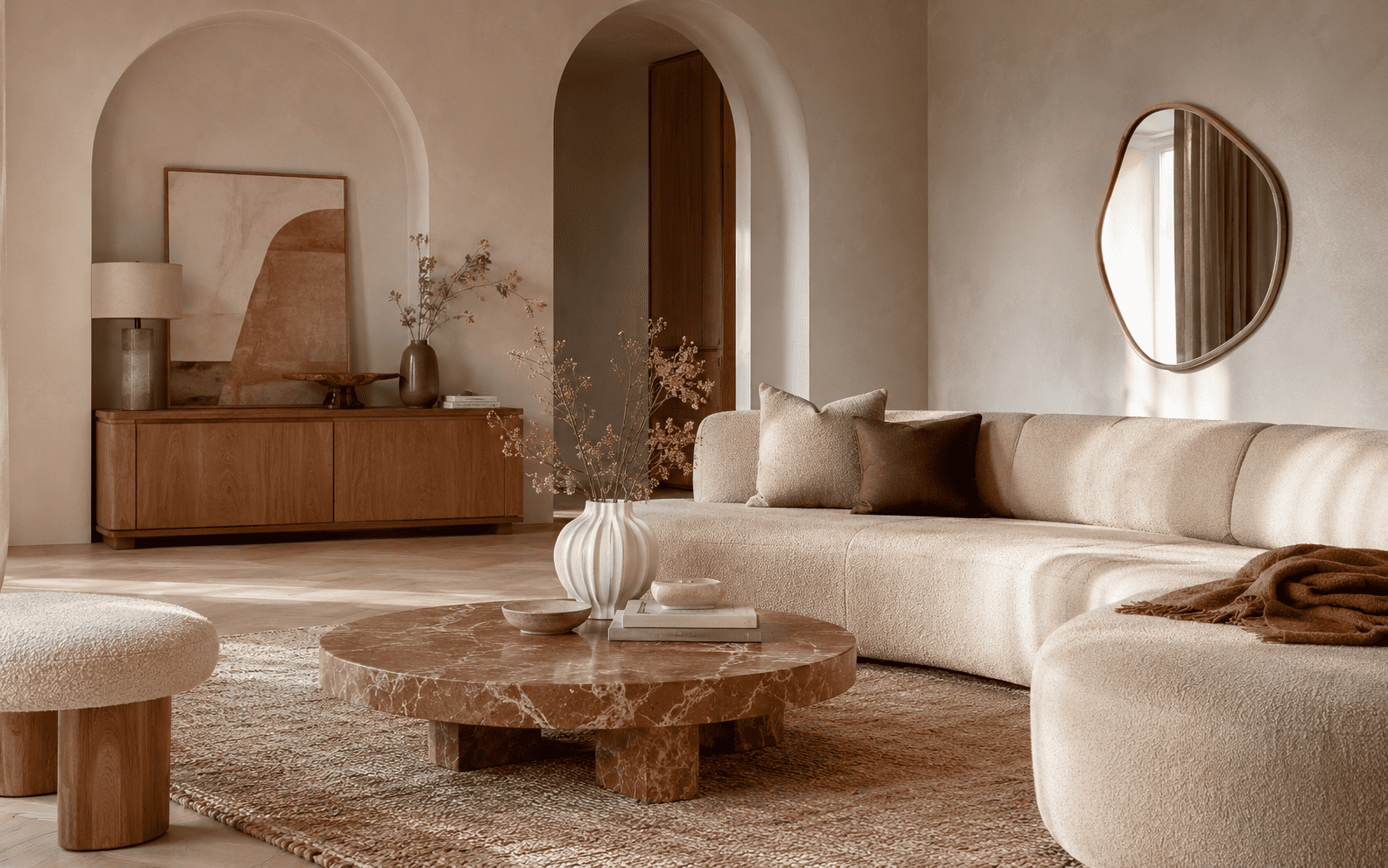 Salon avec meubles design et décoration intérieure haut de gamme Histoires Singulières