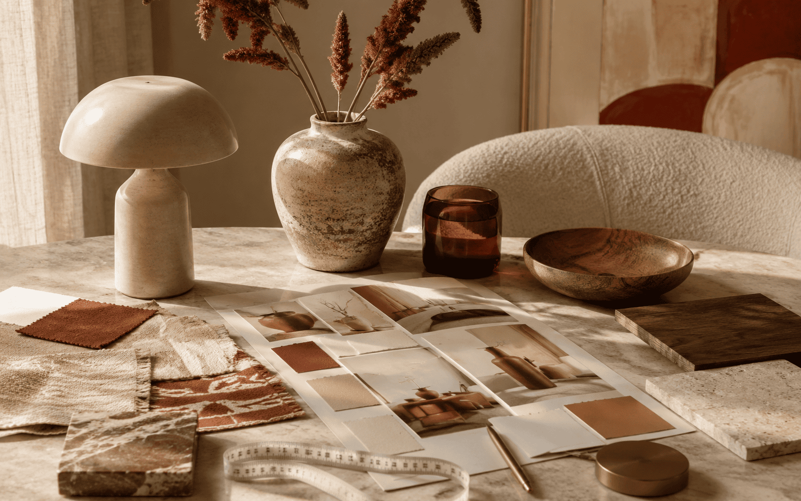 Sélection de matières et objets déco pour Histoires Singulières