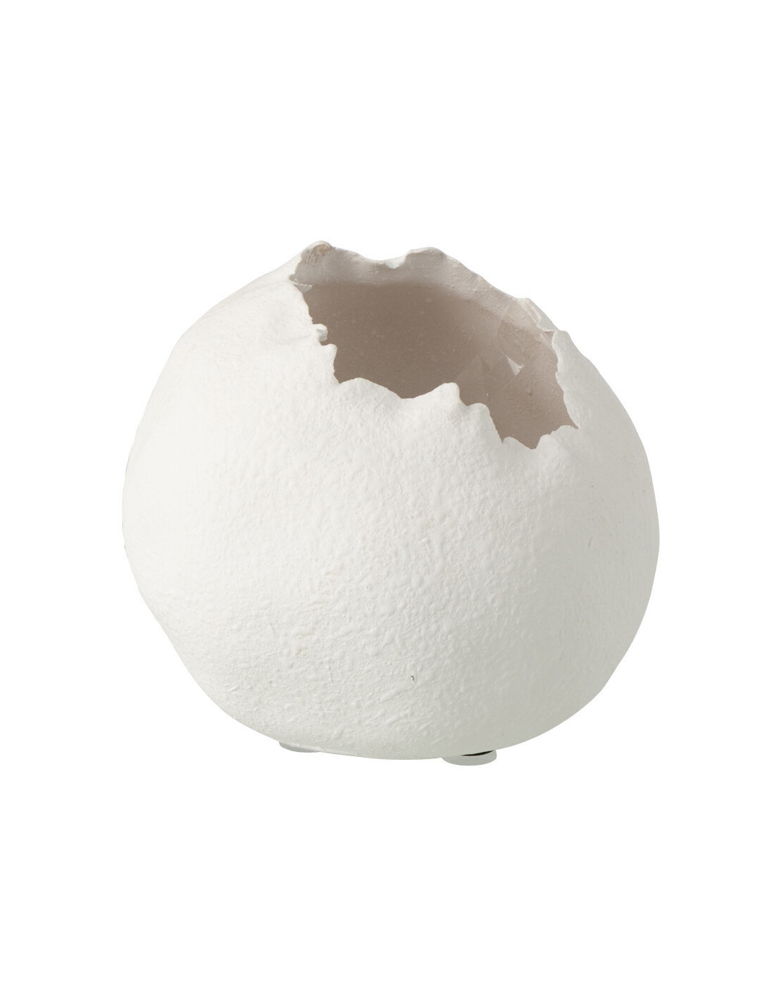 Cache-pot design irrégulier organique Boule Argile Blanc Calcis