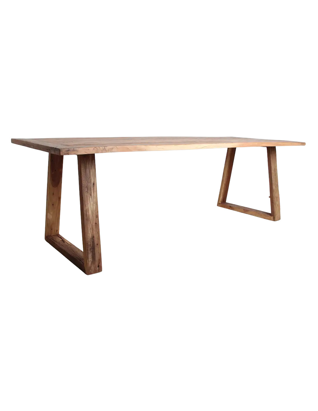 Grande Table de ferme rustique chic Rectangulaire 10 personnes 240 cm Bois massif – Histoires Singulières