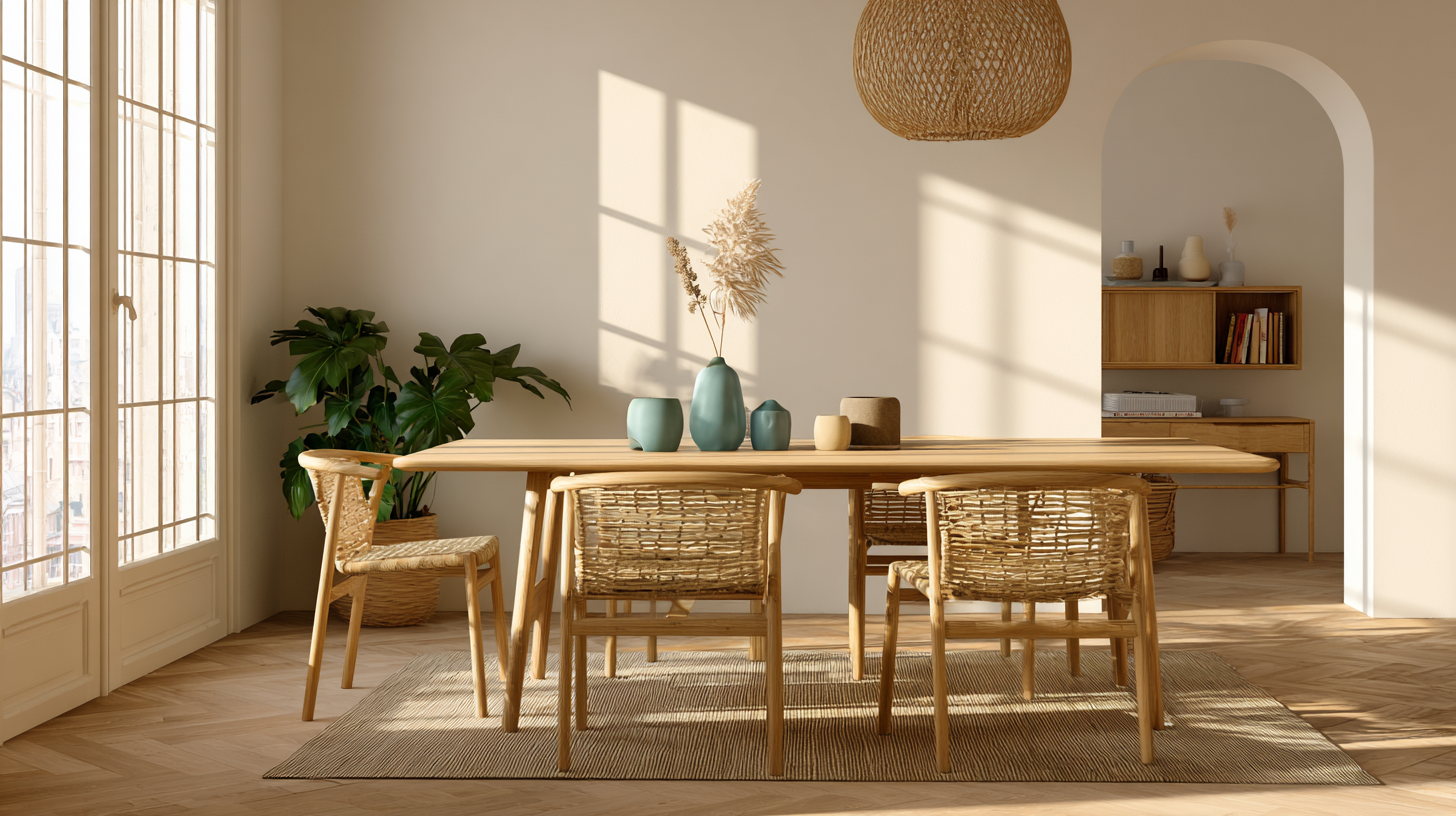 Salle à manger abricot lumineuse en 2026