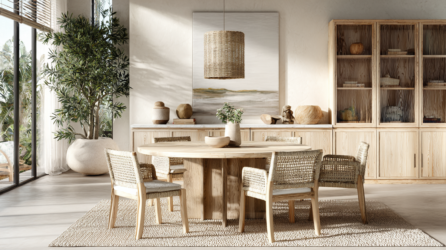 Salle à manger beige sable sereine en 2026