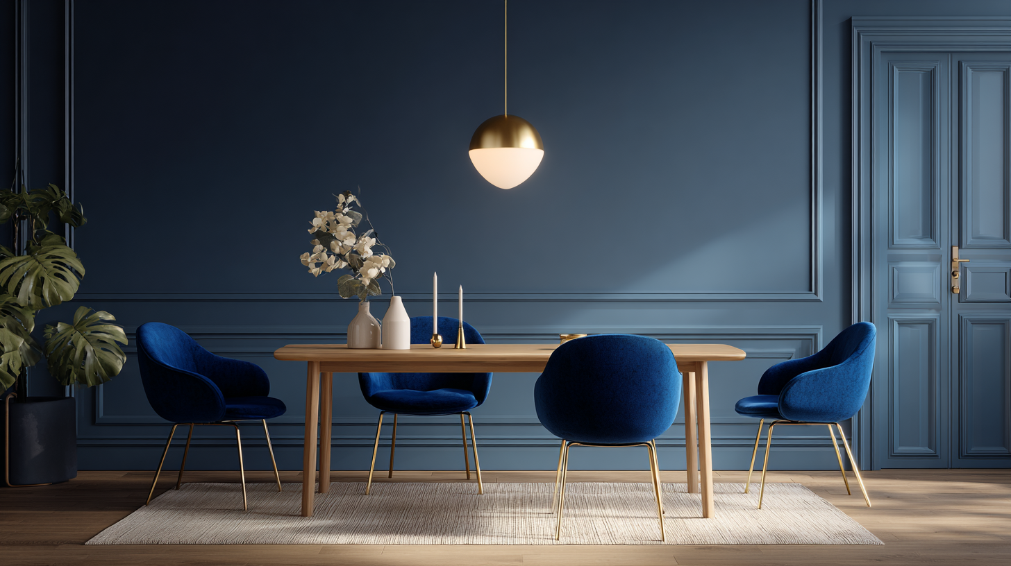 Salle à manger bleu pétrole élégante en 2026