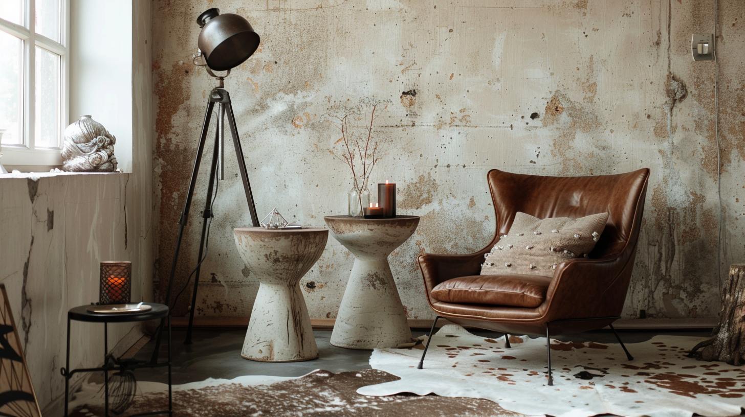 Sellettes déco en bois, métal, marbre et verre dans différents styles d'intérieur