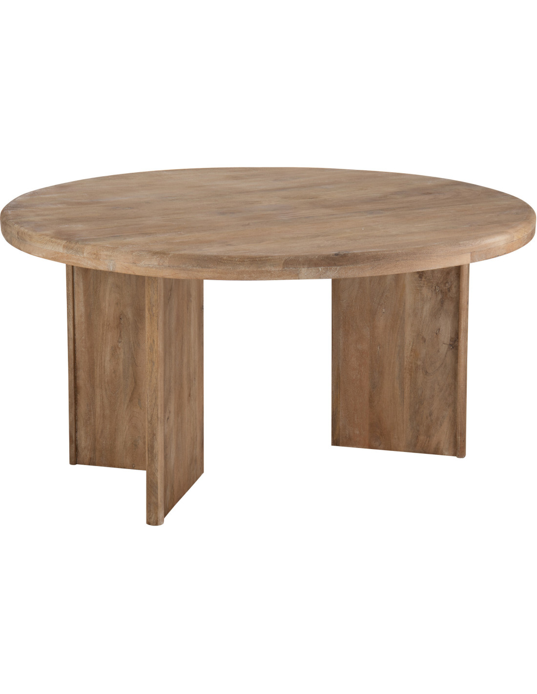 Table design Japandi Ronde 6 personnes Bois de manguier Naturel Puur – Histoires Singulières