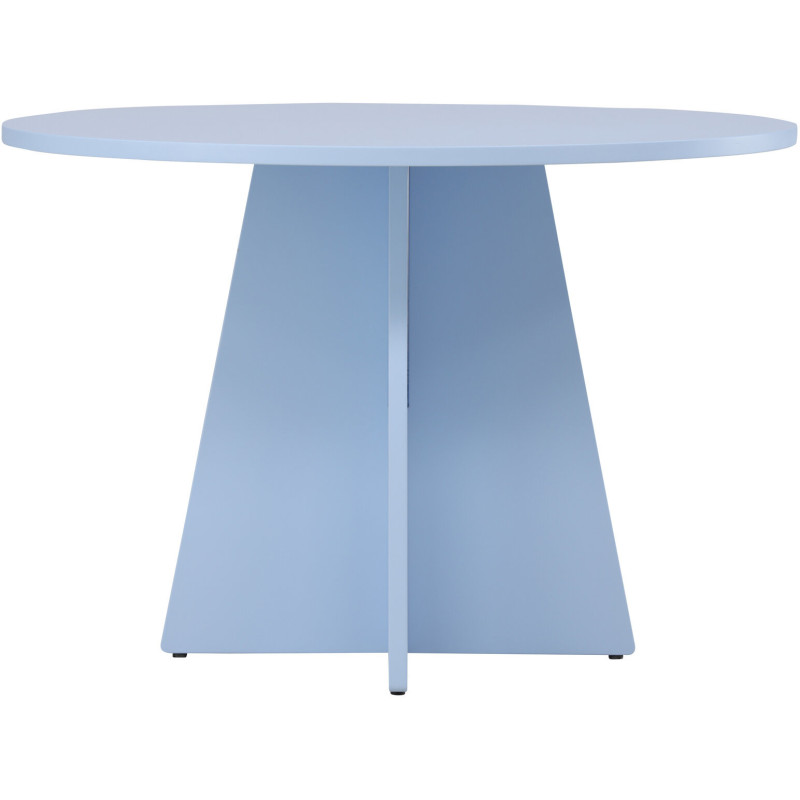 Table design Ronde 4 personnes 110 cm Bois MDF Bleu Bootcut – Histoires Singulières