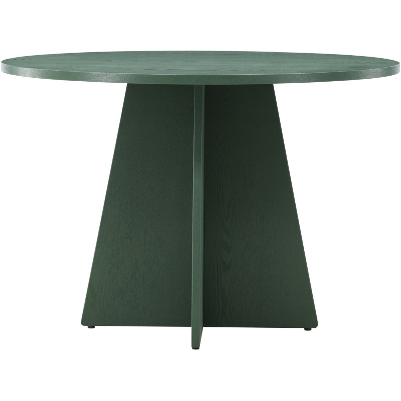 Table design Ronde 4 personnes 110 cm Bois MDF Vert Bootcut – Histoires Singulières