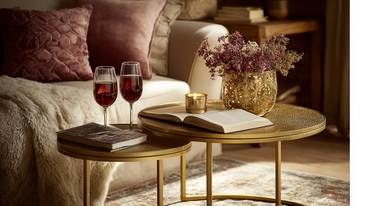 Trois scénarios de décoration de table basse : apéro chic, lecture détente et soirée cocooning