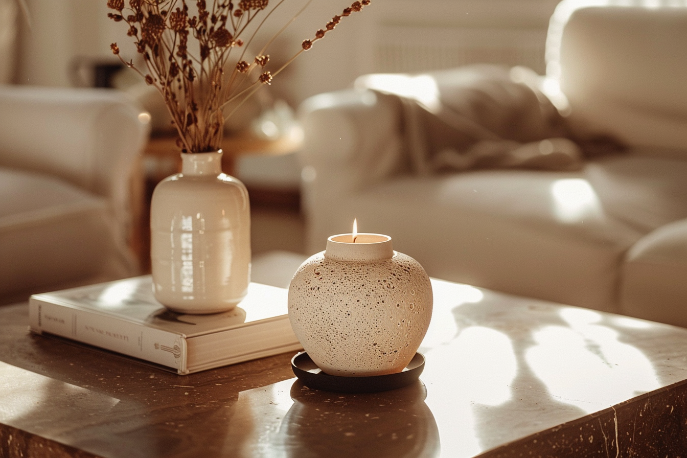 Tableau comparatif des styles de décoration selon la matière et la forme de la table basse