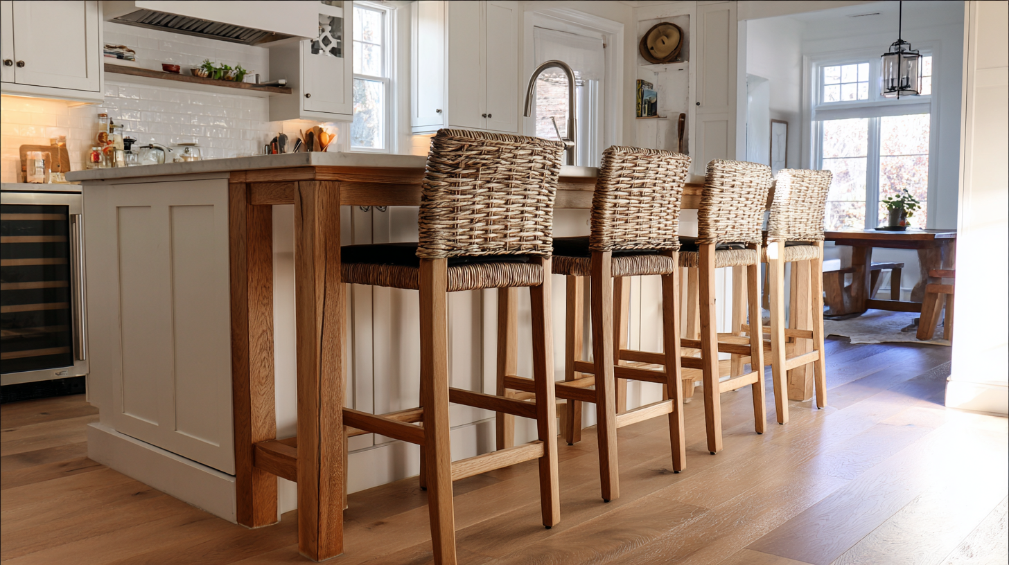 Tabouret de bar avec dossier soutenant le dos, intérieur 2026