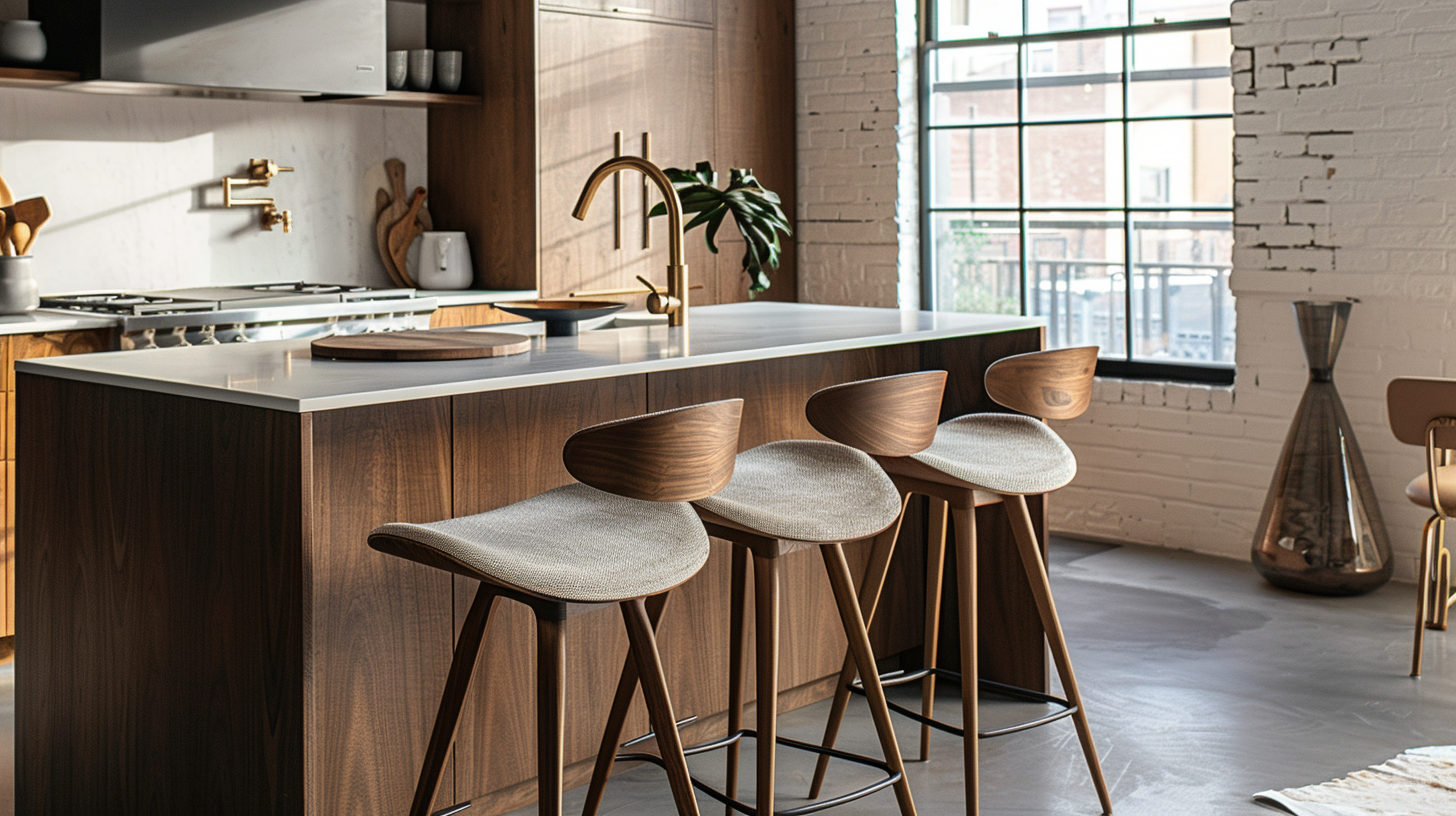 Tabouret de bar pivotant et réglable avec mécanisme discret, intérieur 2026