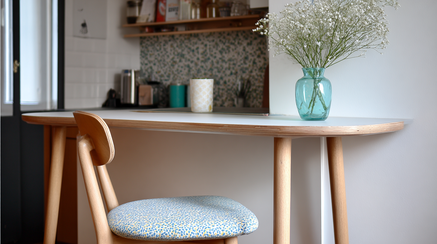 Espacement confortable entre tabourets de bar autour d’un îlot, cuisine 2026