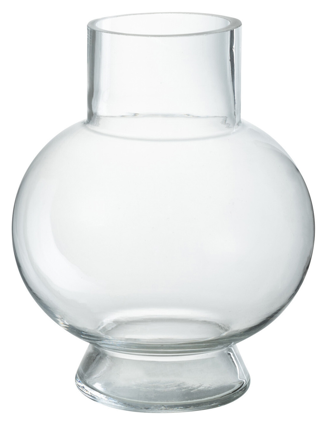 Vase Gupti boule H22cm en verre transparent J-Line sphère légère qui capte et diffuse la lumière naturelle du printemps