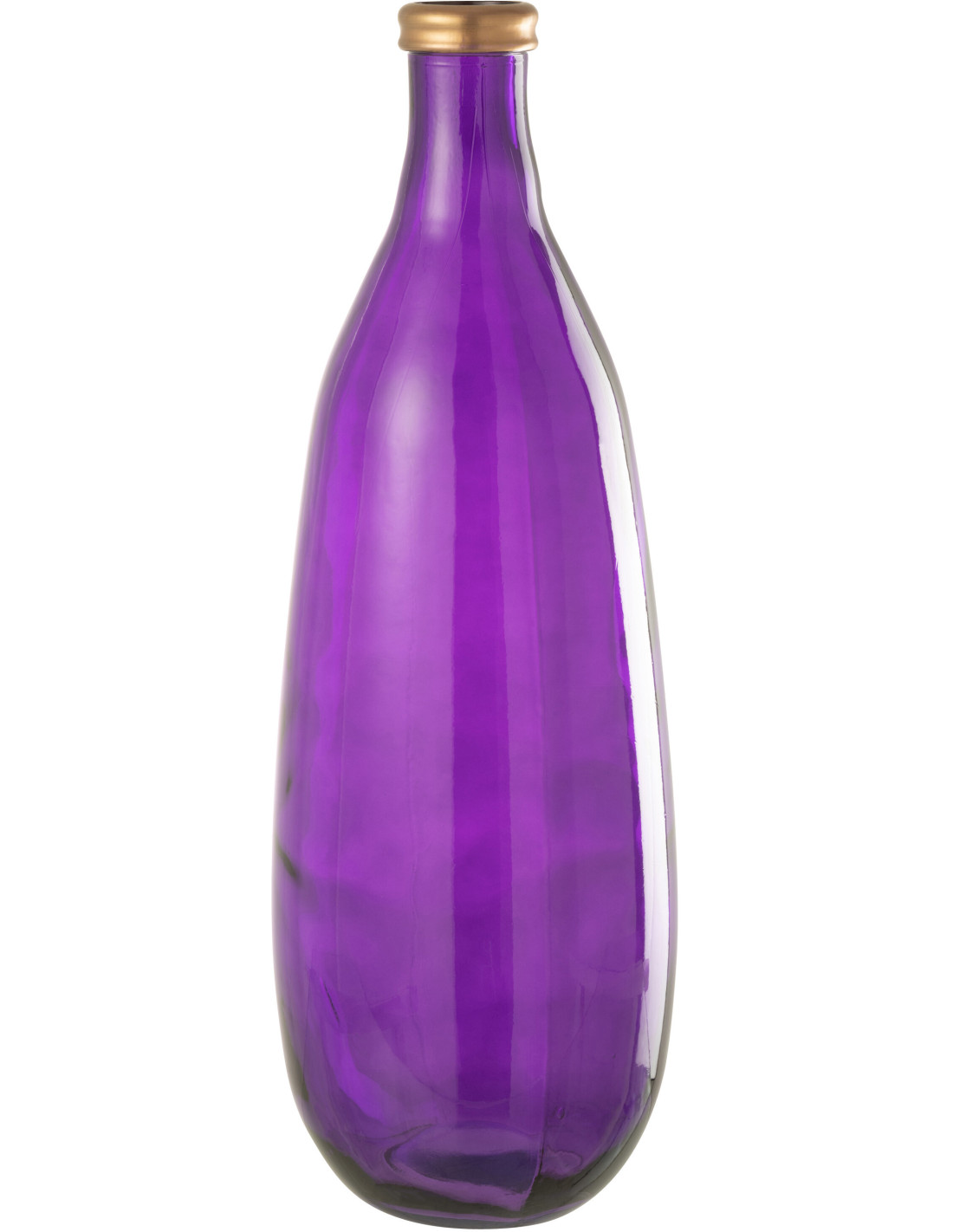 Vase bouteille Lisbonne violet doré