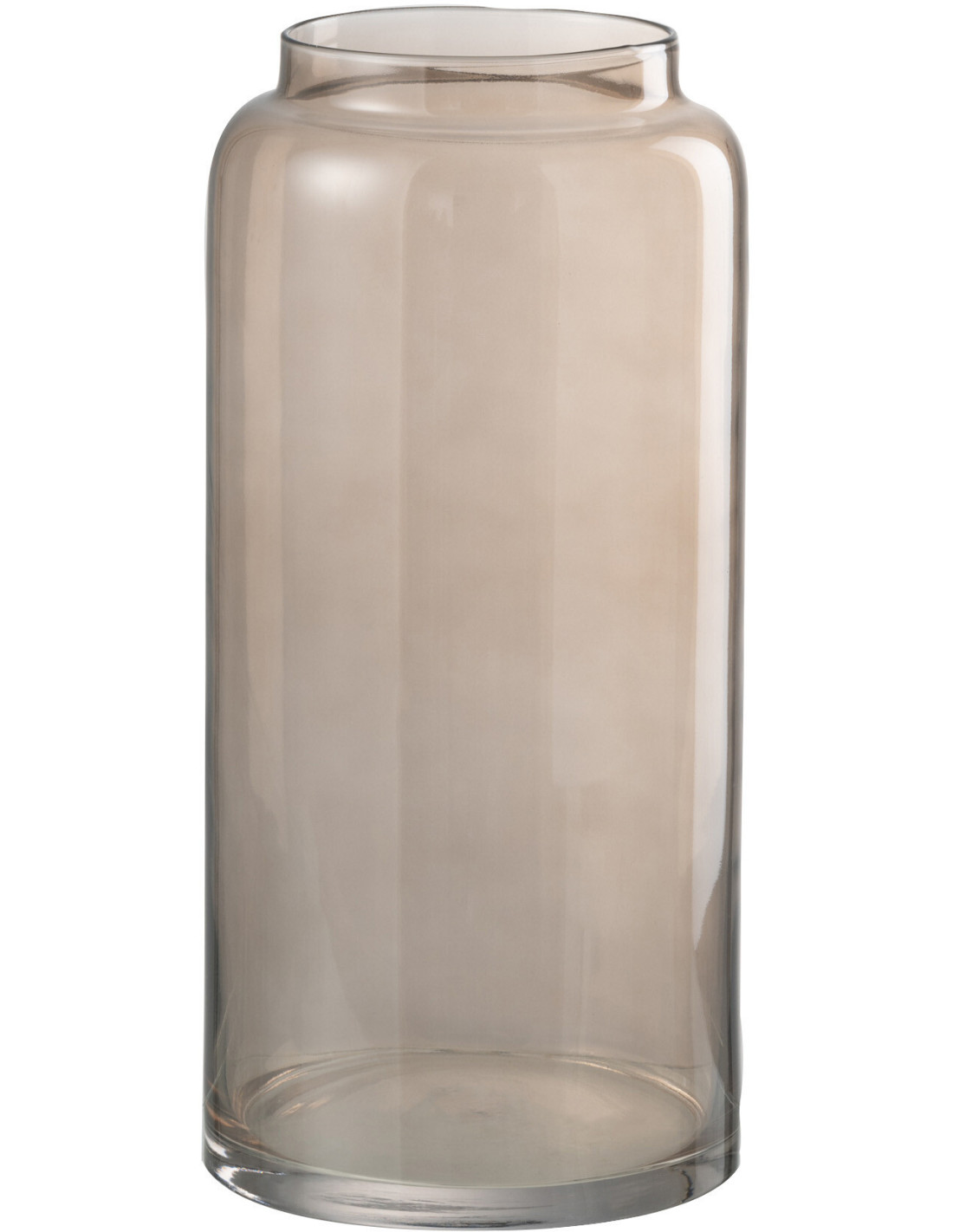 Vase Presti cylindrique H40cm verre ambré J-Line grand cylindre de verre ambré pour branches ou grandes tiges printanières