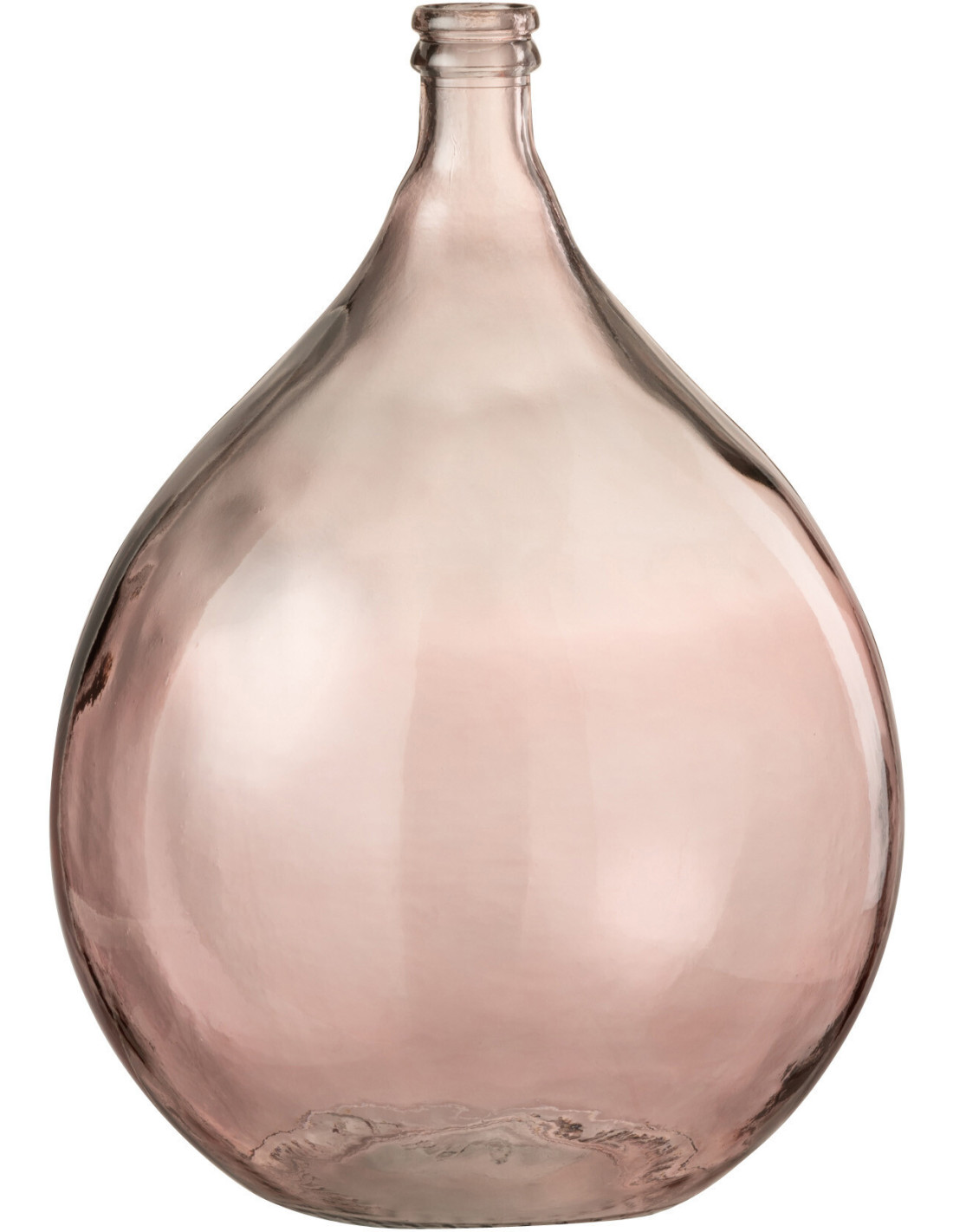 Dame Jeanne Lisbonne XL H55cm verre saumon J-Line présence lumineuse printanière, colore la lumière naturelle d'une nuance saumonée