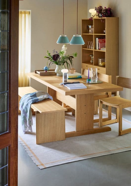 Luminaires Hübsch dans une ambiance scandinave douce et colorée