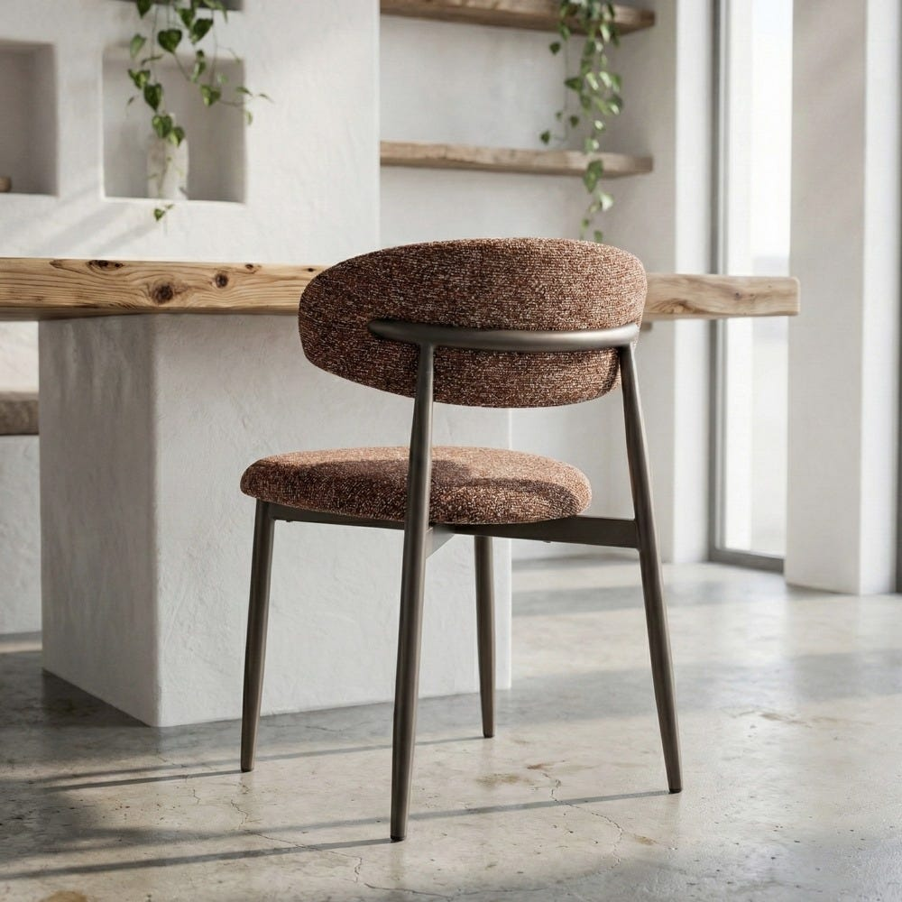 Univers Ixia avec mobilier contemporain, matières chaleureuses et couleurs méditerranéennes